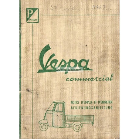 Normas de Uso e Entretenimiento Ape E0 125 mod. AE02T, Ape D 175 mod. AD2T, Ape E 150 mod. AE2T