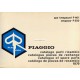 Catalogo de piezas de repuesto Piaggio Ape P350 125 cc AEO1T, P401 175cc AE3T, 1979
