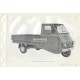 Manual Técnico Piaggio Ape MP, Ape 500 mod. MPA1T, Ape 600 mod. MPM1T et MPV1T, Vespacar P2, mod. AF1T