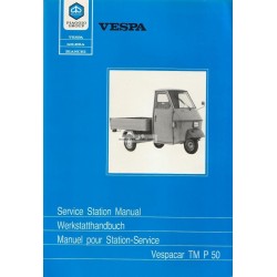 Manuale per Stazioni di Servizio Piaggio Ape TM P50, Manual Ape 50