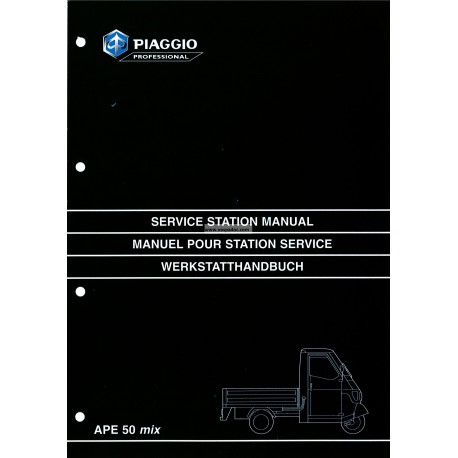 Workshop Manual Piaggio Ape 50 MIX, mod. ZAPC 80000