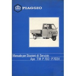 Werkstatthandbuch Piaggio Ape TM P703, Piaggio Ape TM P703V, mod. ATM2T, Italienisch