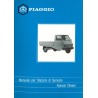 Manuale per Stazioni di Servizio Piaggio Apecar Diesel mod. AFD1T, Italiano