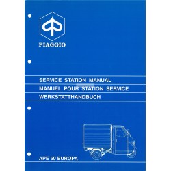 Manual Técnico Piaggio Ape 50 Europa, mod. TL5T
