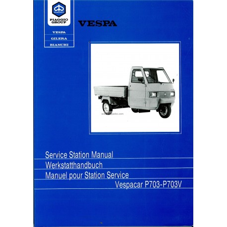 Workshop Manual Piaggio Ape TM P703, Piaggio Ape TM P703V, ATM2T, ATM3T