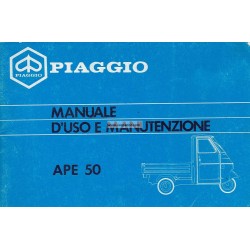 Normas de Uso e Entretenimiento Piaggio Ape 50 mod. TL6T, Italiano