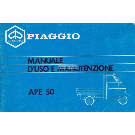 Manuale de Uso e Manutenzione Piaggio Ape 50 mod. TL6T