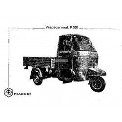 Notice Piaggio Ape P501 mod. MPR2T