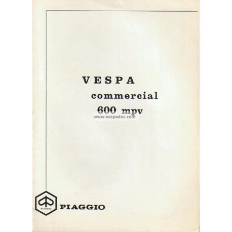 Manuale de Uso e Manutenzione Piaggio Ape 600 mod. MPV1T