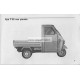 Notice d'emploi Piaggio Ape 50 mod. TL3T, Italien