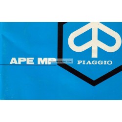 Normas de Uso e Entretenimiento Piaggio Ape MP, Ape 600 mod. MPM1T, Ape 600 mod. MPV1T, Ape 500 mod. MPR1T, Italiano