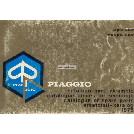 Catalogue de pieces Piaggio Ape Apecar 220 AF1T 1975