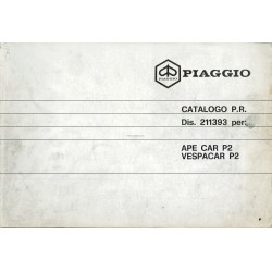 Catalogue de pieces Piaggio Ape, Apecar, Vespacar P2, 1983
