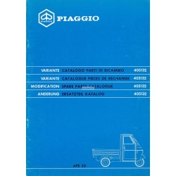 Variante au Catalogue de pièces Piaggio Ape 50 Mod. TL6T