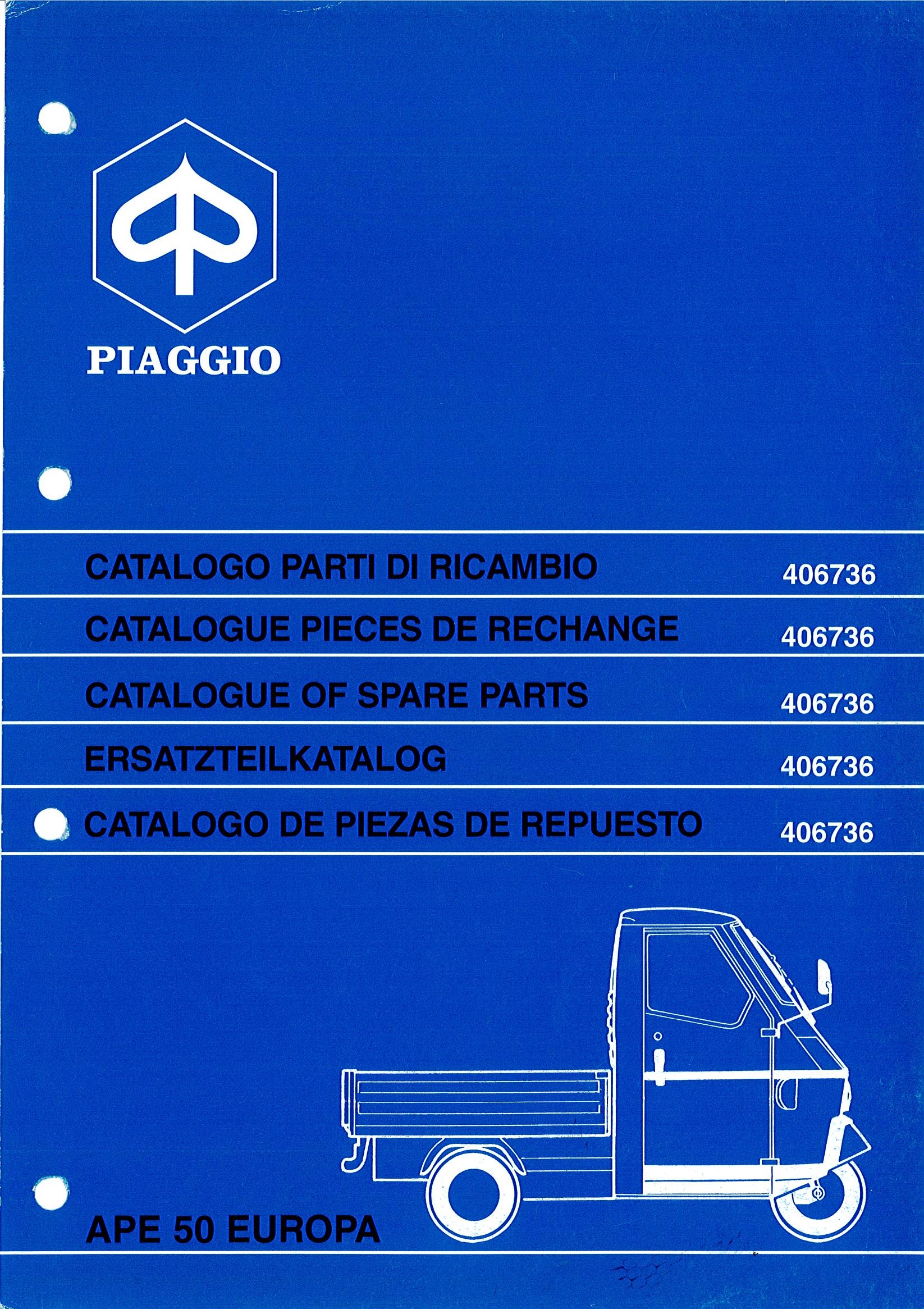 Plaque De Direction Avant Droite En Plastique Originale Pour Piaggio APE 50 - Gemme Transparente Clignotant
