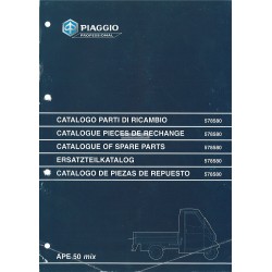 Catalogo de piezas de repuesto Piaggio Ape 50 MIX Mod. ZAPC 1998