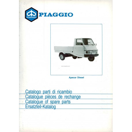 Catalogue de pieces Piaggio Ape, Apecar Diesel, AFD1T