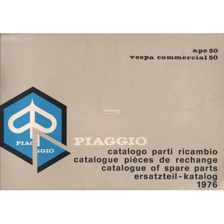 Catalogo delle parti di recambio Piaggio Ape 50 Mod. TL2T, 1976