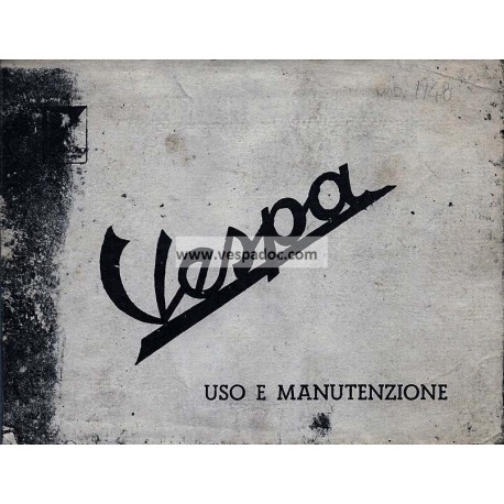 Manuale de Uso e Manutenzione Vespa V98