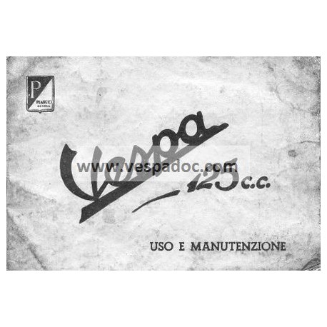 Manuale de Uso e Manutenzione Vespa 1951 V30