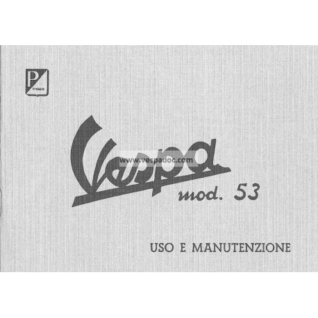 Normas de Uso e Entretenimiento Vespa 1953, VM1T