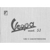 Manuale de Uso e Manutenzione Vespa 1953, VM1T