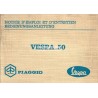 Notice d'emploi et d'entretien Vespa 50 mod. V5A1T