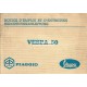 Normas de Uso e Entretenimiento Vespa 50 con pedales mod. V5A1T