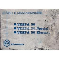 Notice d'emploi et d'entretien Vespa 50 R V5A1T, Vespa 50 Special V5B1T, Vespa 50 Elestart V5B2T, Italien