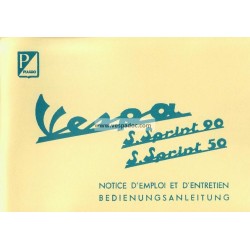 Manuale de Uso e Manutenzione Vespa 50 SS mod. V5SS1T, Vespa 90 SS mod. V9SS1T