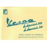 Notice d'emploi et d'entretien Vespa 50 SS mod. V5SS1T, Vespa 90 SS mod. V9SS1T