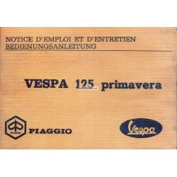 Operation and Maintenance Vespa 125 Primavera mod. VMA2T