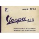 Notice d'emploi et d'entretien Vespa 125 GT 1963 mod. VNL1T
