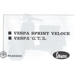 Bedienungsanleitung Vespa 125 GTR mod. VNL2T, Vespa 150 Sprint Veloce mod. VLB1T