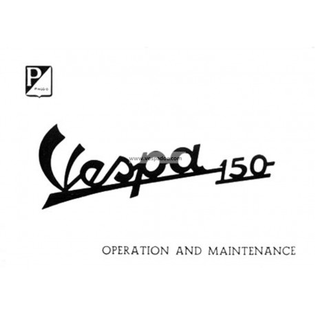 Manuale de Uso e Manutenzione Vespa 150 mod. VBA1T, Inglese