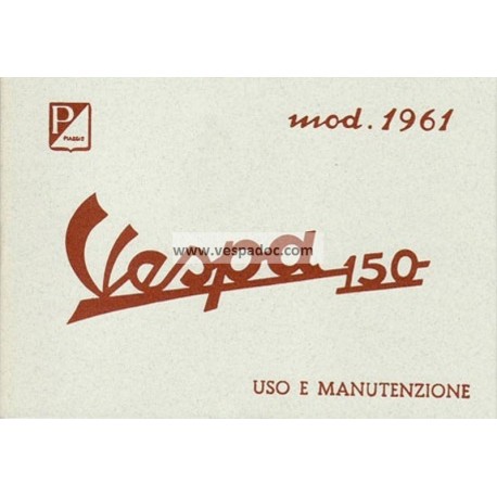 Manuale de Uso e Manutenzione Vespa 150 mod. VBB1T, Italiano