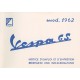Manuale de Uso e Manutenzione Vespa 160 GS mod. VSB1T 1962