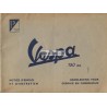 Manuale de Uso e Manutenzione Vespa 150 mod. VL1T 1954