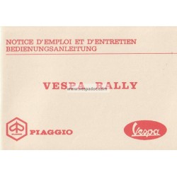 Normas de Uso e Entretenimiento Vespa 180 Rally mod. VSD1T