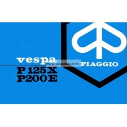 Operation and Maintenance Vespa PX 125 mod. VNX1T, PX 200 E mod. VSX1T, Italian