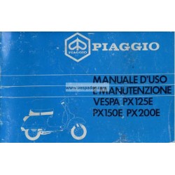 Bedienungsanleitung Vespa PX 125 E, PX 150 E, PX 200 E, Arcobaleno, Italienisch