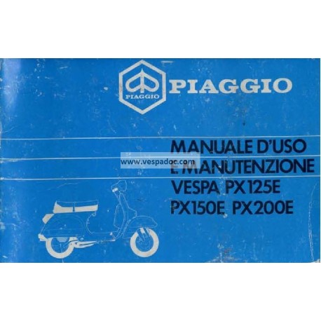 Normas de Uso e Entretenimiento Vespa PX 125 E, PX 150 E, PX 200 E, Arcobaleno, Italiano