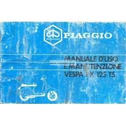 Notice d'emploi et d'entretien Vespa PX 125 T5, Vespa T5 mod. VNX5T, Italien