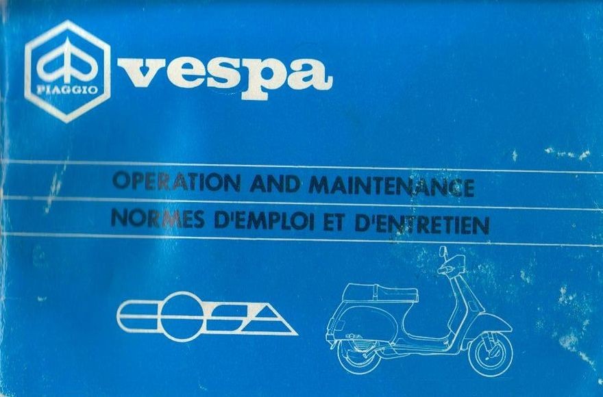 Manuale de Uso e Manutenzione Vespa Cosa 125 VNR1T, Cosa 150 VLR1T, Cosa  200 VSR1T - Vespadoc