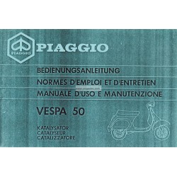 Notice d'emploi et d'entretien Vespa 50 mod. V5N1T, Vespa PK 50 XL FL mod. V5N1T