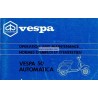 Manuale de Uso e Manutenzione Vespa 50 Automatica mod. V5P2T
