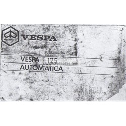 Normas de Uso e Entretenimiento Vespa 125 Automatica mod. VVM2T