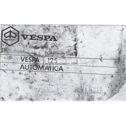 Notice d'emploi et d'entretien Vespa 125 Automatica mod. VVM2T