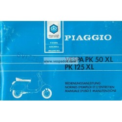 Manuale de Uso e Manutenzione Vespa PK 50 XL  Mod. V5X3T, Vespa PK 125 XL  Mod. VMX6T