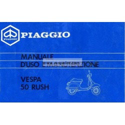 Manuale de Uso e Manutenzione Vespa PK 50 XL RUSH mod. V5X4T, Italiano